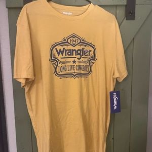 Wrangler Long Live Cowboys Yellow Large T-shirt